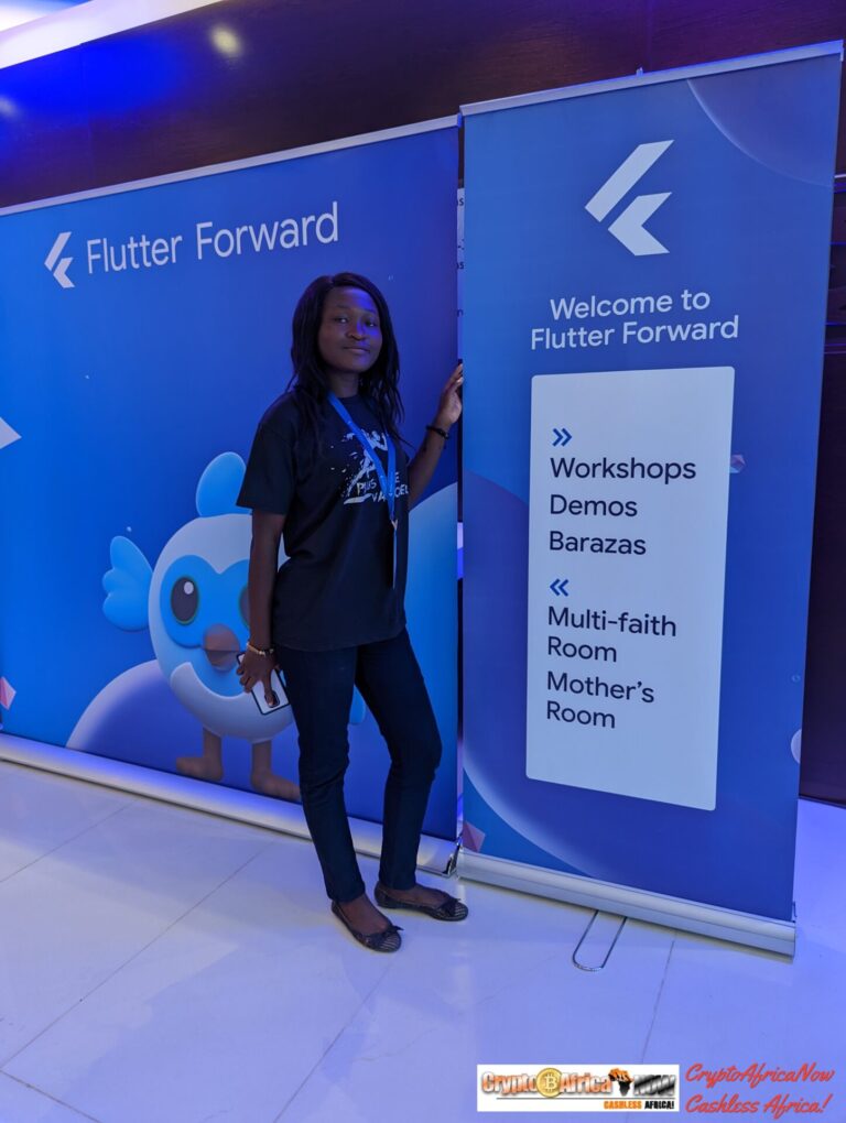 Despite challenges as a female coder in Togo, 23-year-old Rebecca Taboukouna attracts Google’s attention at the Flutter event in Nairobi.